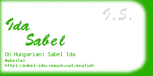 ida sabel business card